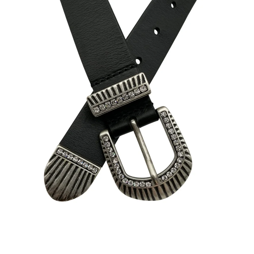 Iro Embellished Black Andily Belt Size 80